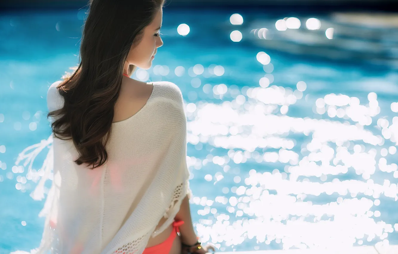 Photo wallpaper summer, girl, bikini