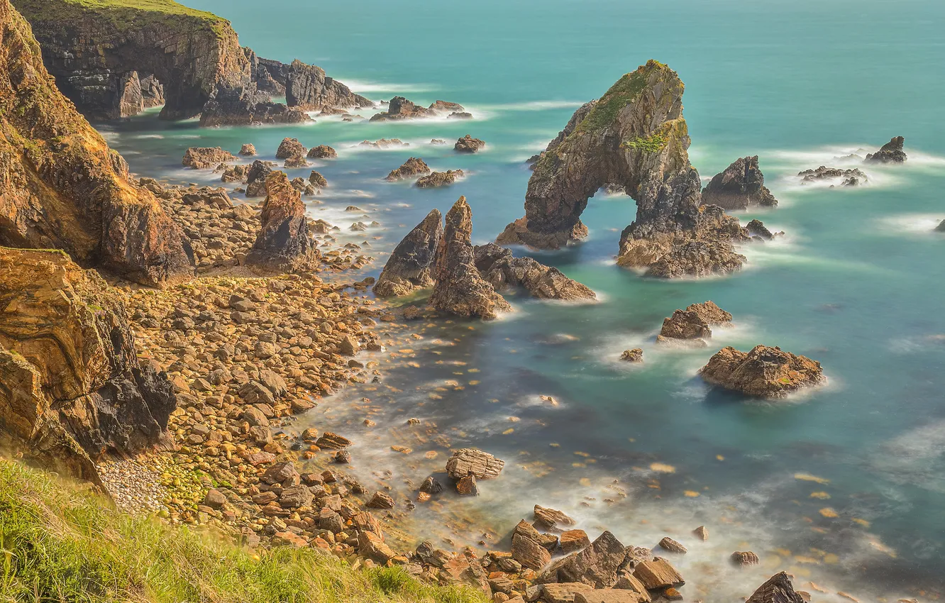 Photo wallpaper rocks, arch, Ireland