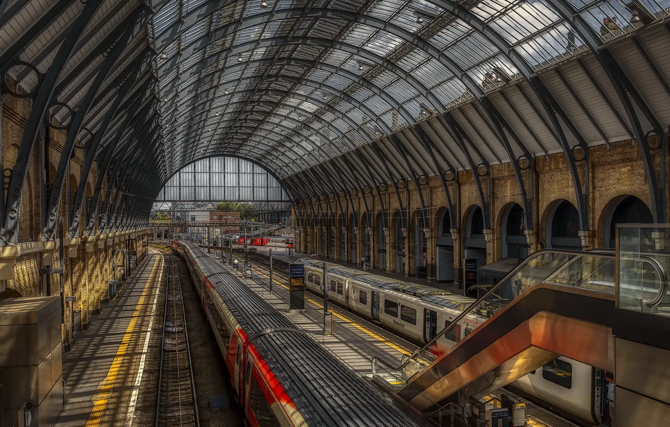 Photo wallpaper the city, London, Kings Cross Station