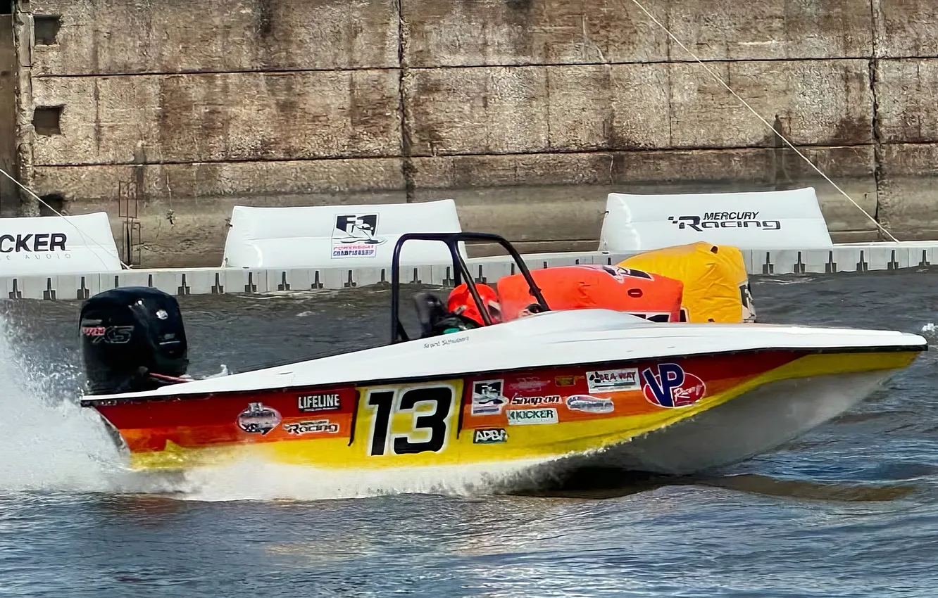 Photo wallpaper race, boat, speed