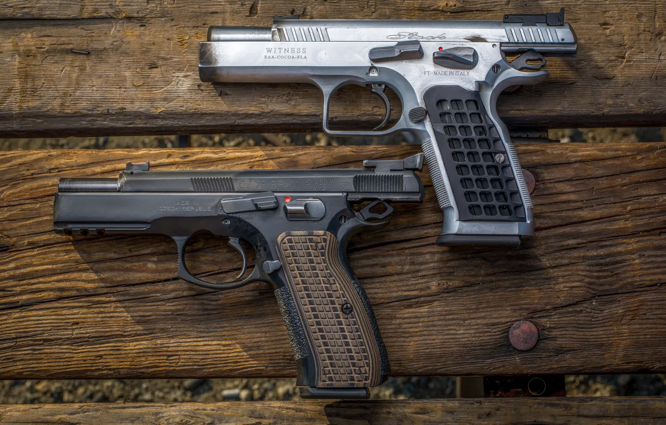 Photo wallpaper gun, weapons, background, trunk