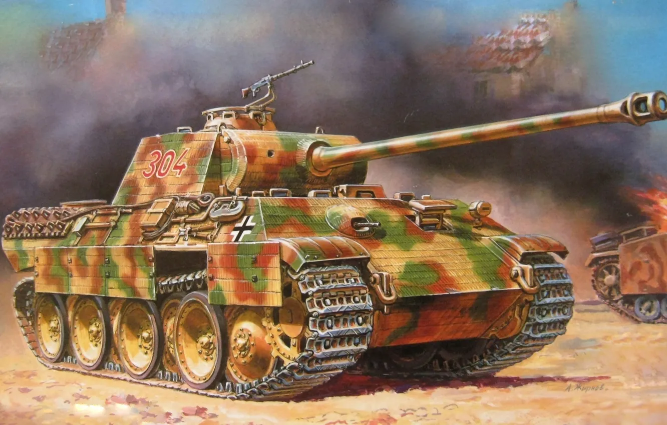 Photo wallpaper Wallpaper, Panther, tank, PzKpfw V Ausf A