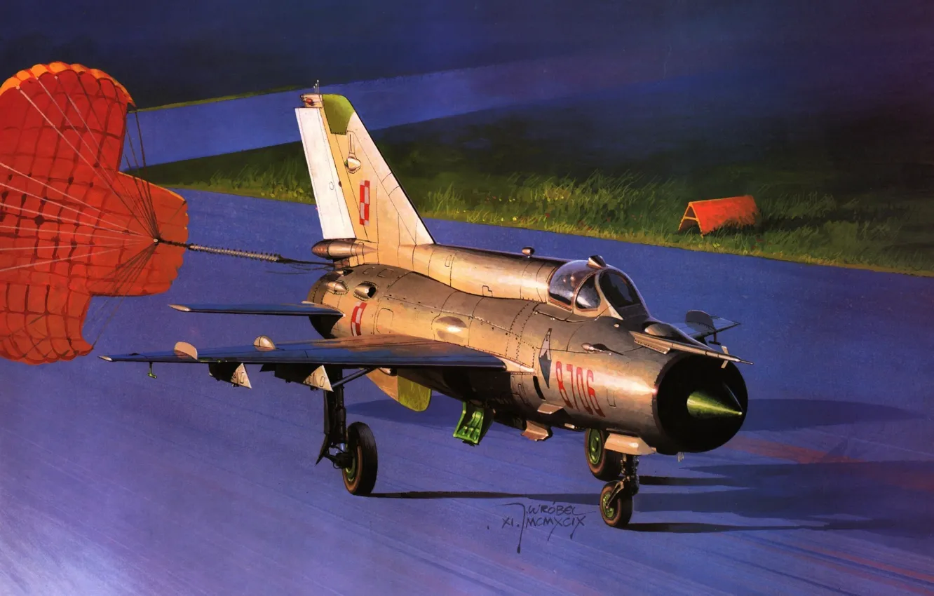 Photo wallpaper the plane, fighter, art, landing, the, combat, multipurpose, Soviet