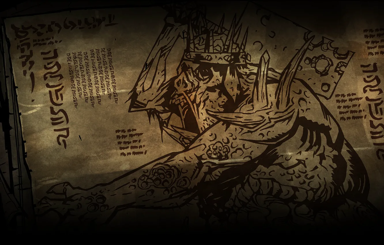 Photo wallpaper king, pig, Darkest Dungeon, butcher knife