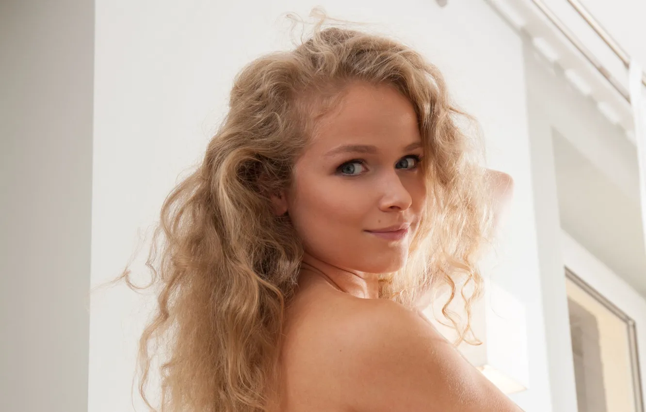 Photo wallpaper look, girl, smile, hair