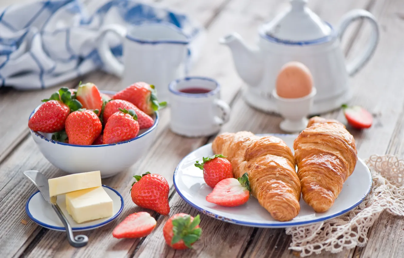 Photo wallpaper tea, food, strawberry, fruit, food, fruit, sweet, sweet