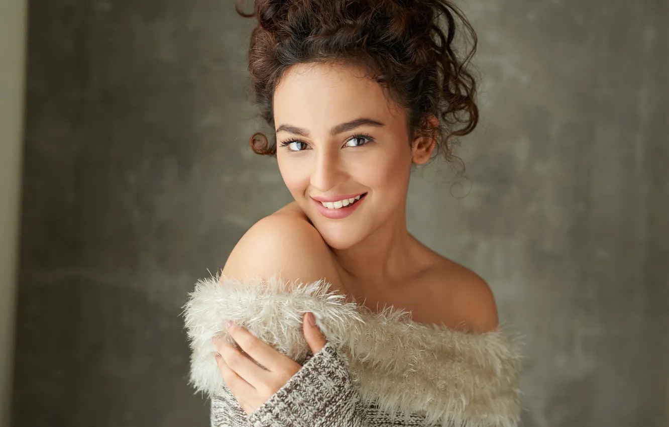 Photo wallpaper girl, hot, sexy, eyes, smile, beautiful, figure, model