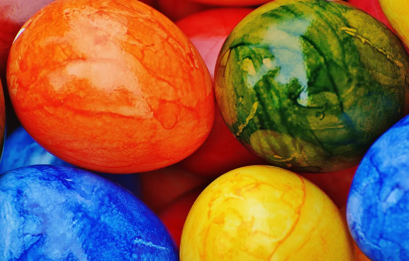Photo wallpaper colorful, Easter, rainbow, Easter, eggs, decoration, Happy, the painted eggs