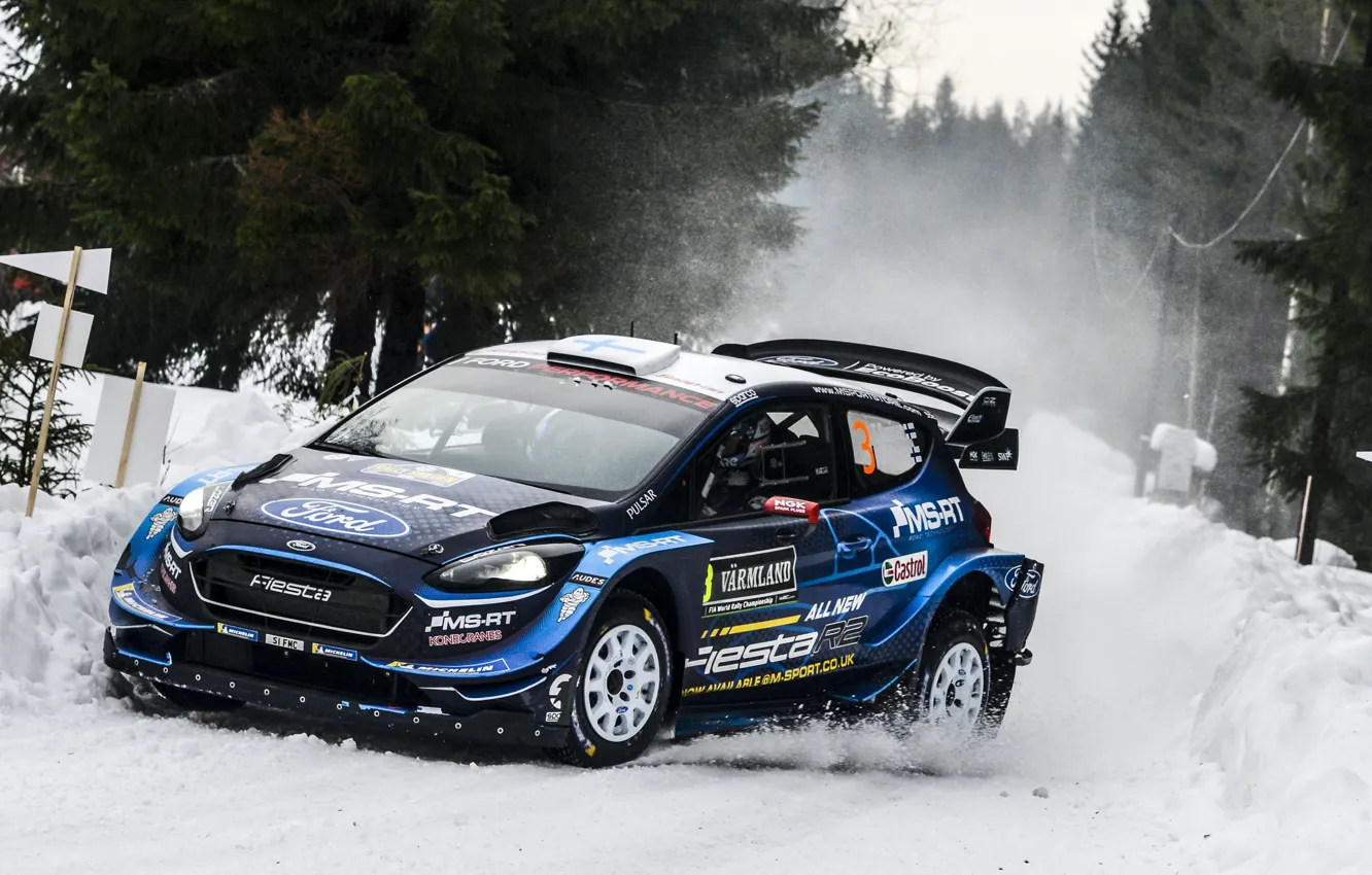 Photo wallpaper ford, rally, wrc, fiesta, sweden