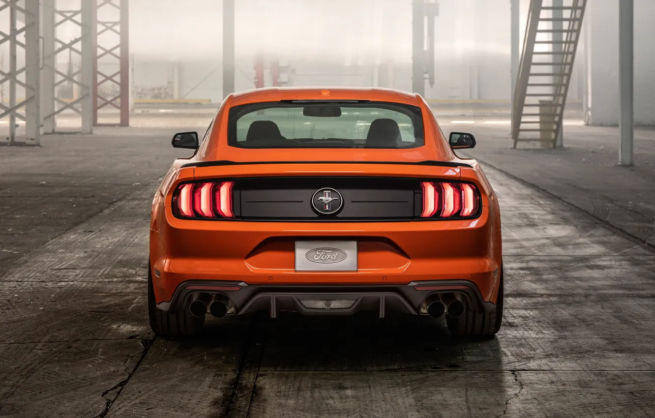 Photo wallpaper Mustang, Ford, rear view, EcoBoost, 2020, High Performance Package