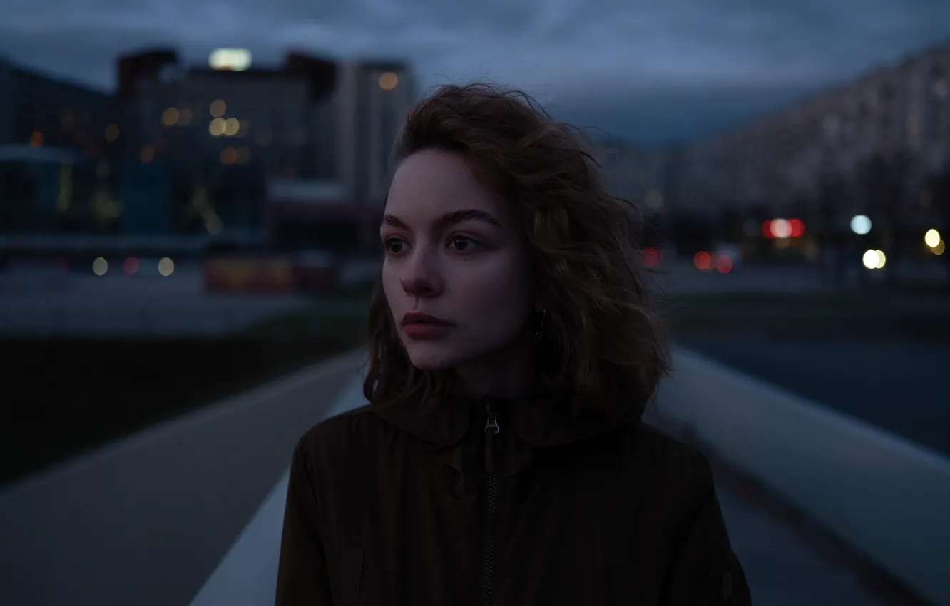Photo wallpaper girl, close-up, portrait, twilight, Andrew Brandis, Andrey Brandis