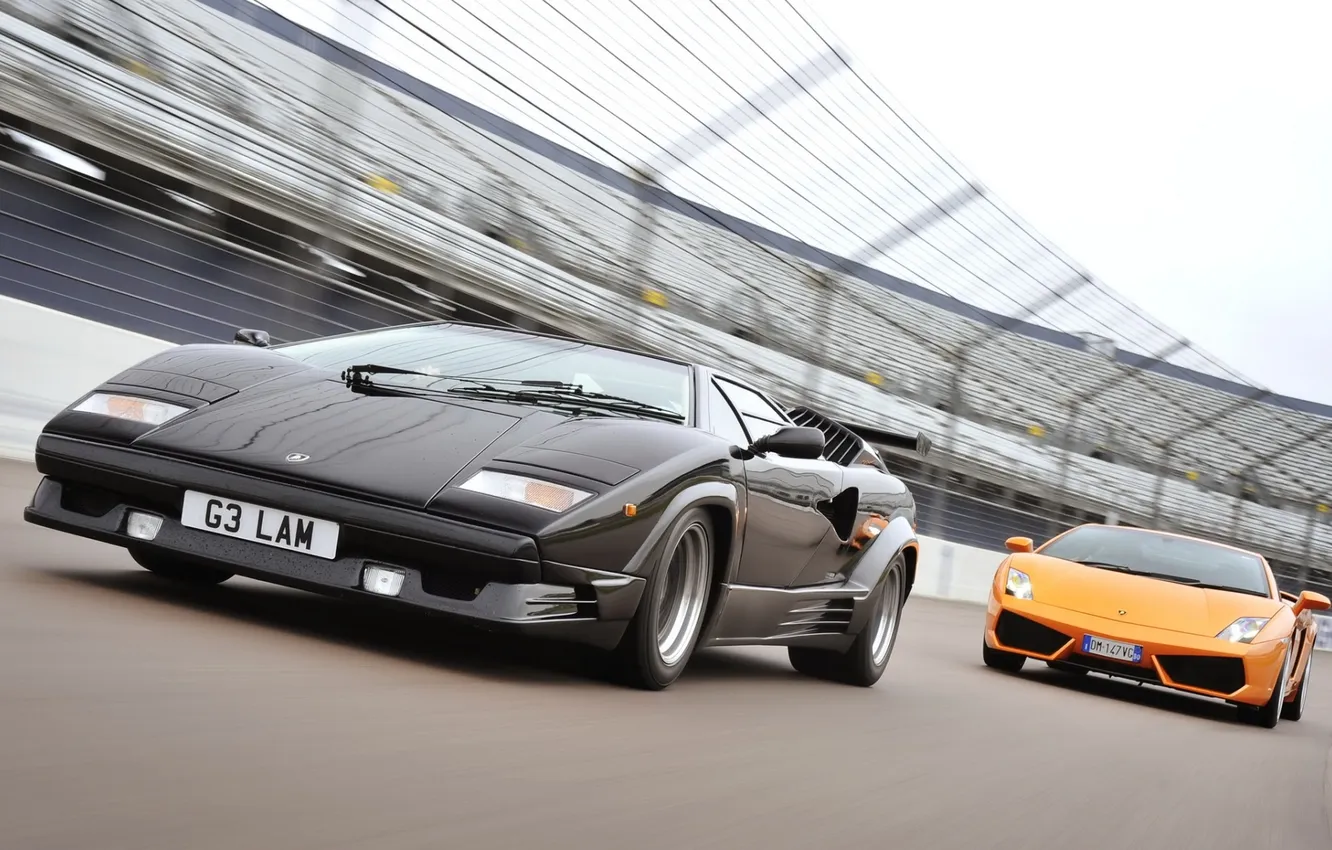 Photo wallpaper Lamborghini, supercar, Gallardo, the front, Countach