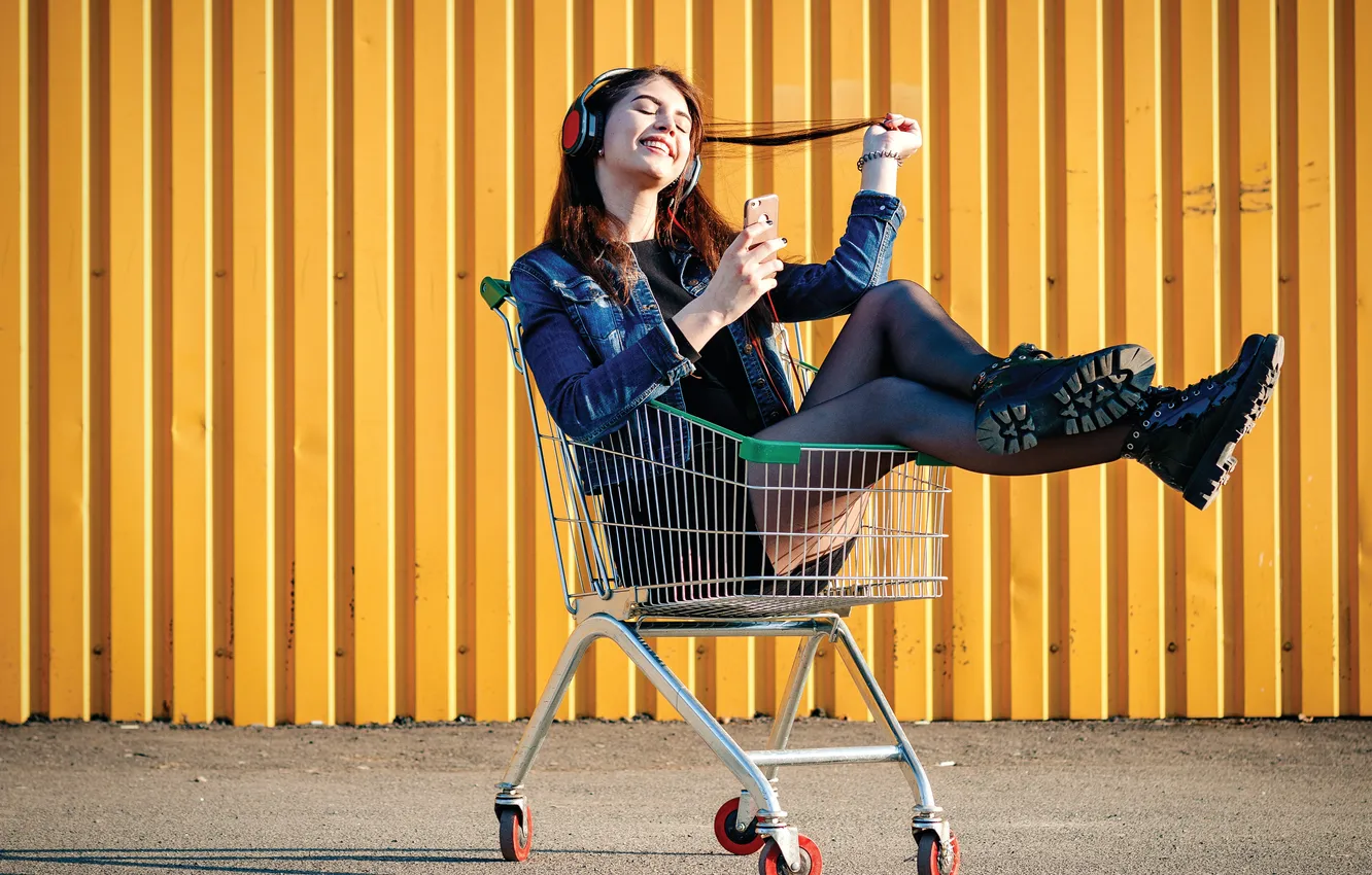 Photo wallpaper colorful, girl, fashion, color, fun, funny, cool, female