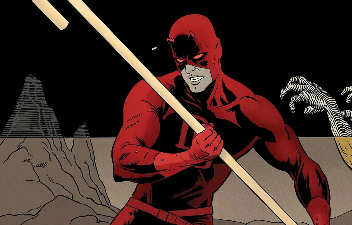 Photo wallpaper red, costume, Daredevil, Daredevil