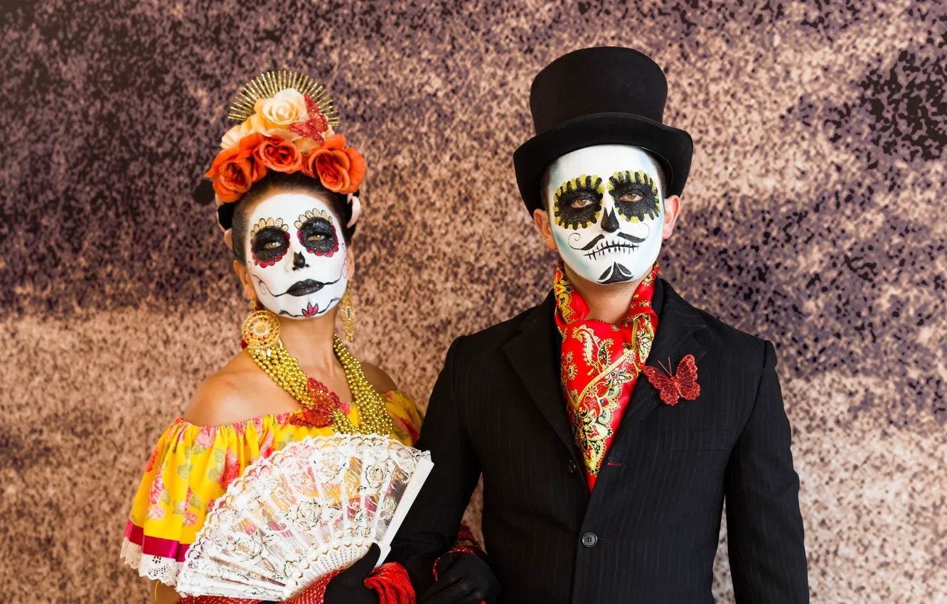 Photo wallpaper dead, couple, day of the dead