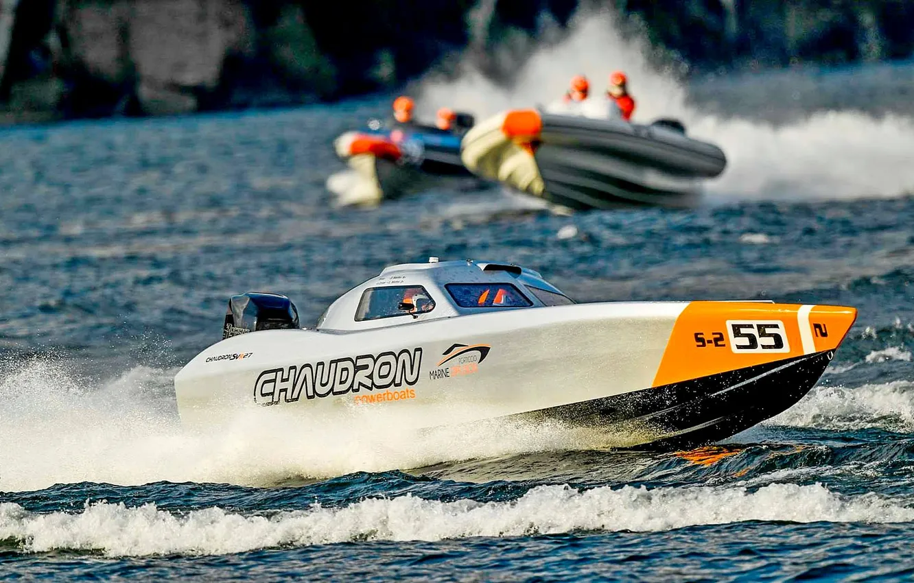 Photo wallpaper race, boat, speed