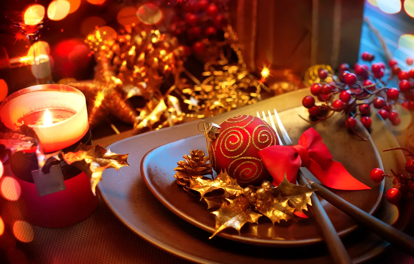 Photo wallpaper balls, decoration, holiday, new year, Christmas, Christmas, New Year