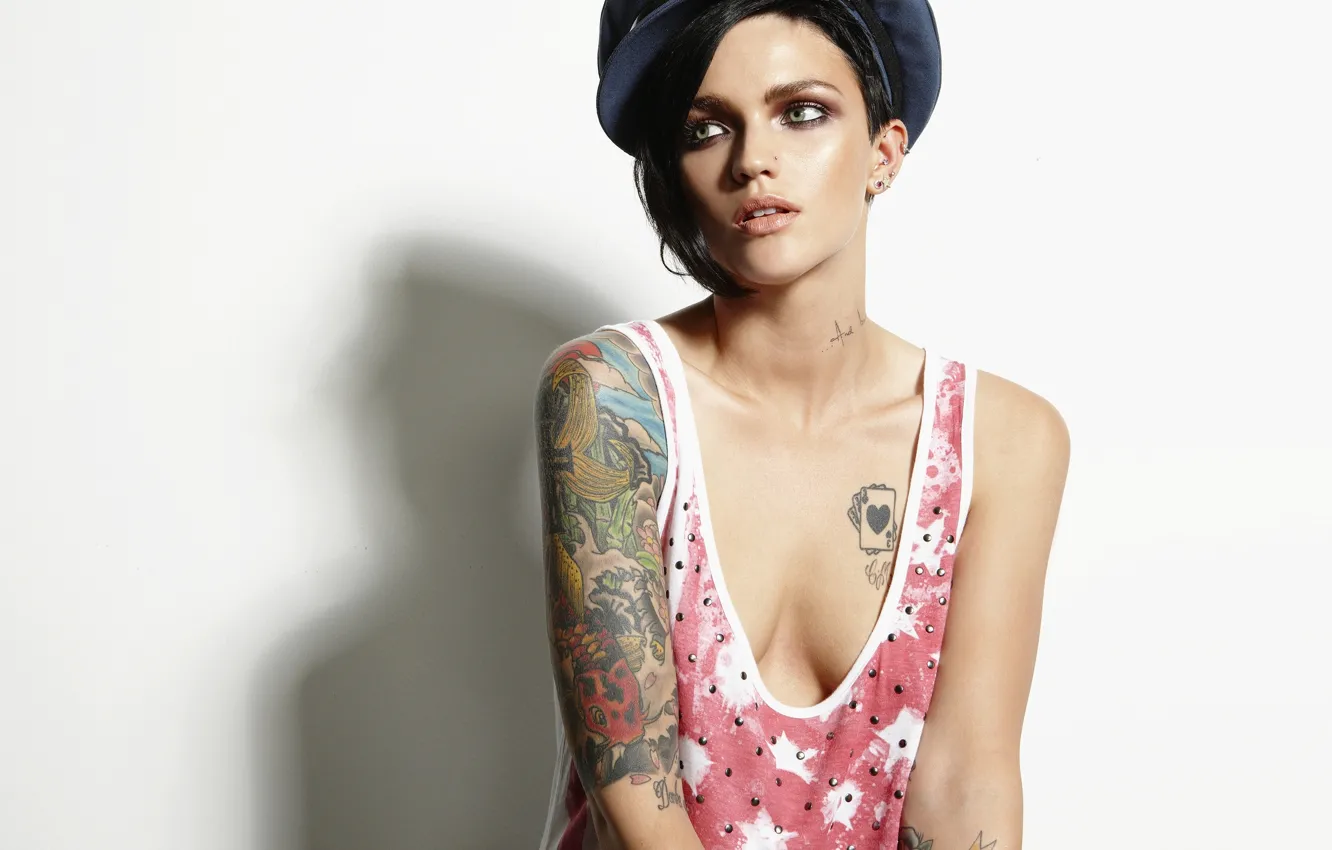 Photo wallpaper Beautiful, Style, Wallpapers, Tattoos, Ruby Rose