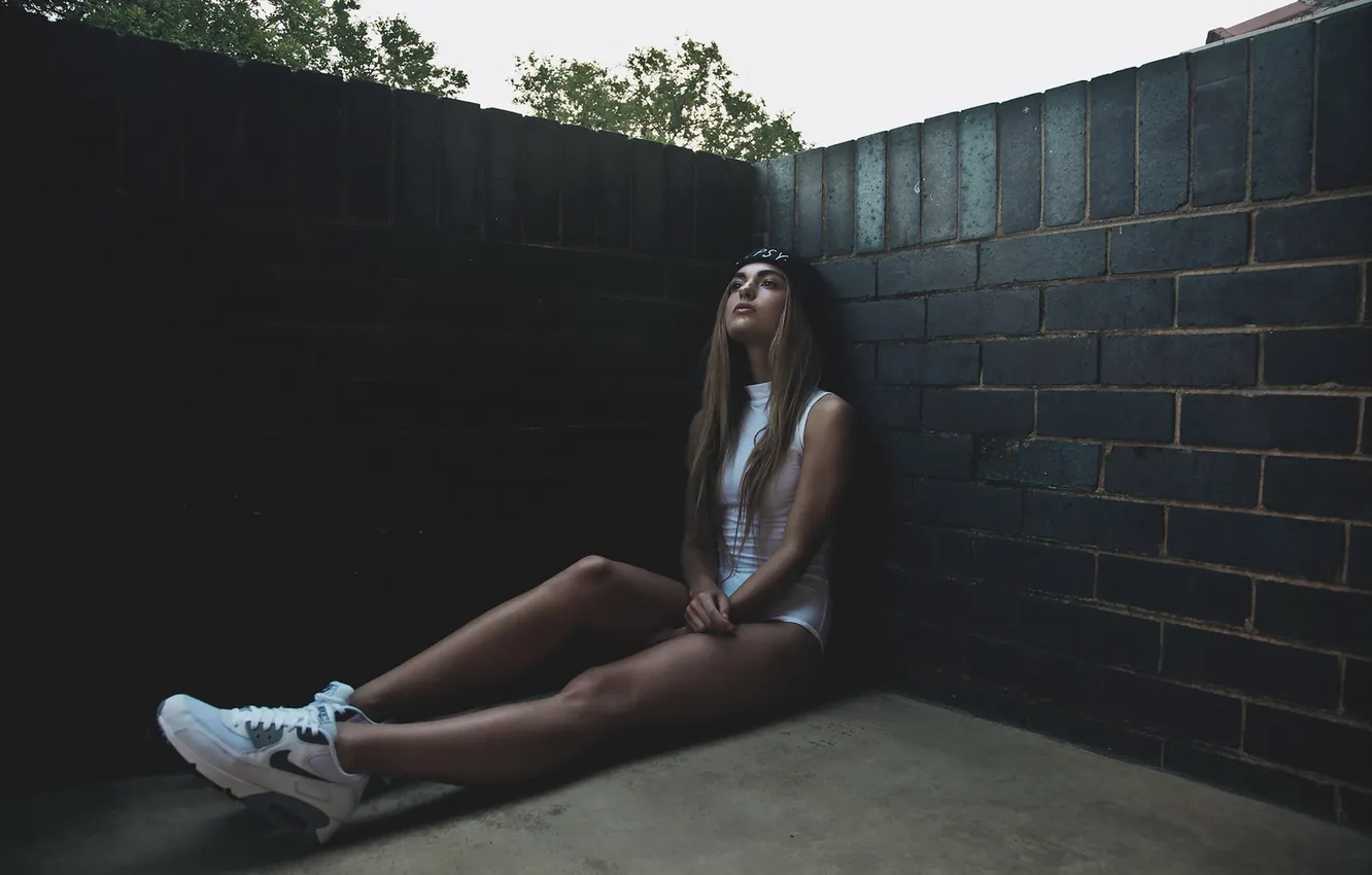 Photo wallpaper girl, pose, background