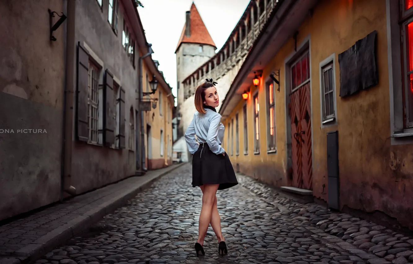 Photo wallpaper look, pose, model, skirt, portrait, home, makeup, figure