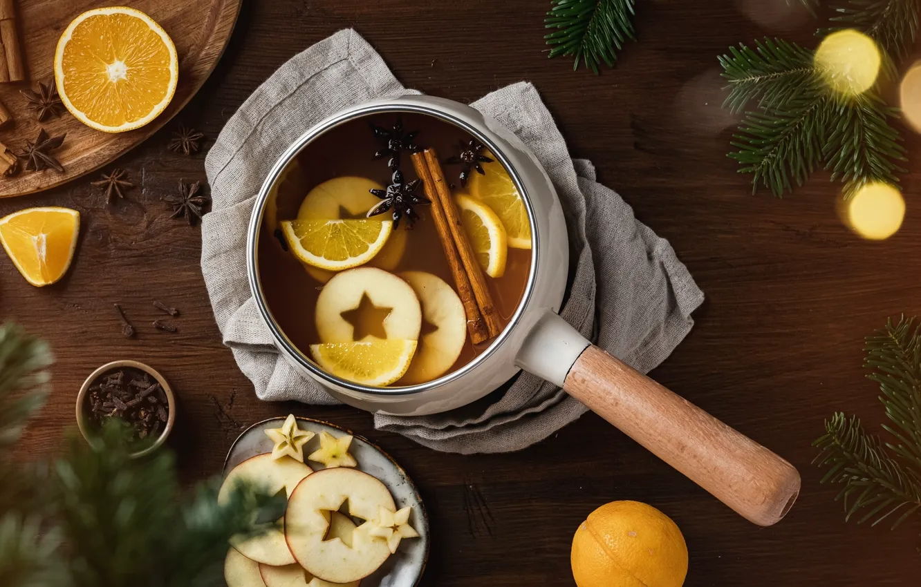 Photo wallpaper background, Wallpaper, lemon, tea, drink, picture, compote