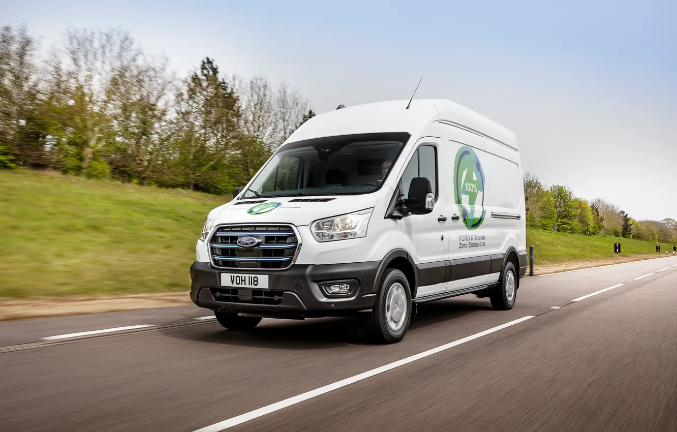 Photo wallpaper Ford, E-Transit, Electric Vehicle