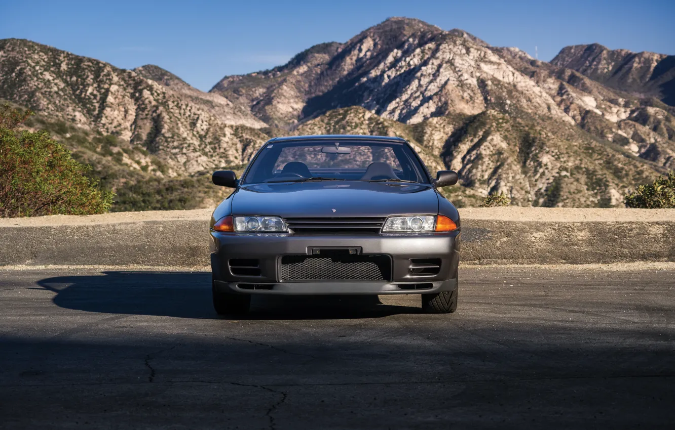 Photo wallpaper Nissan, GT-R, front view, R32, Skyline, skyline, Nissan Skyline GT-R R32