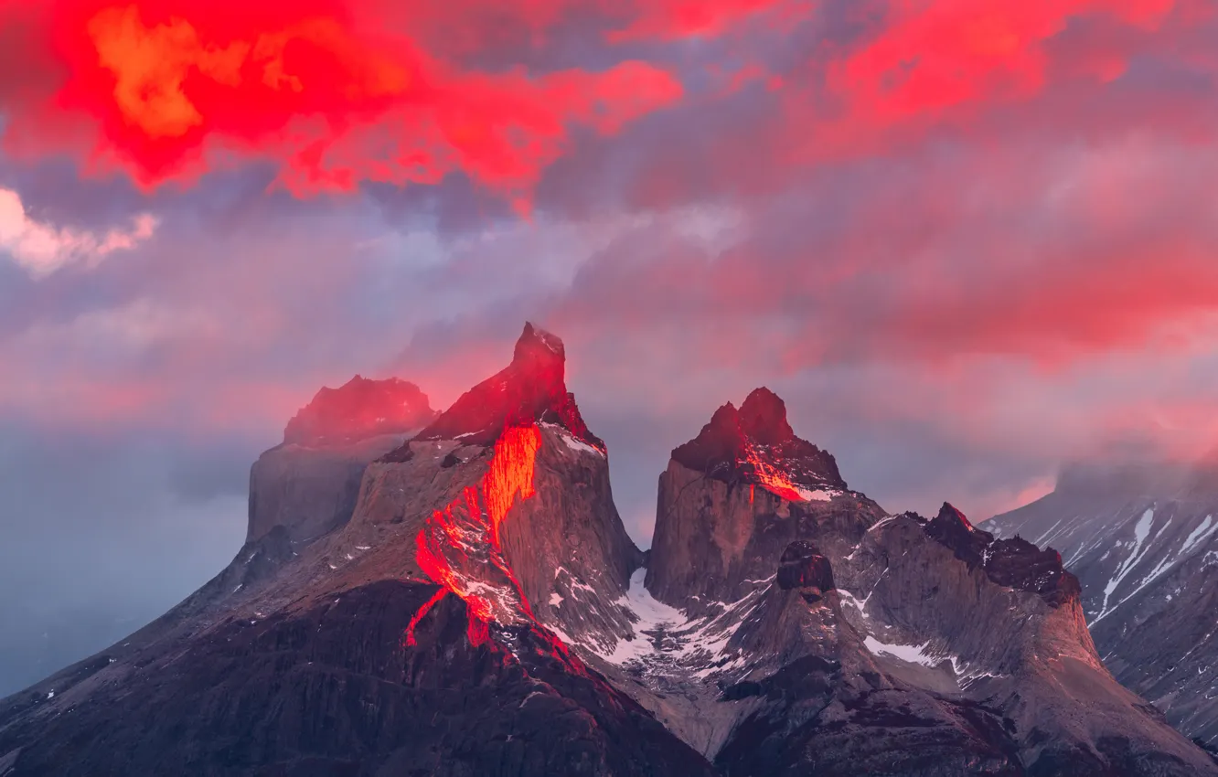 Photo wallpaper mountains, Chile, Patagonia