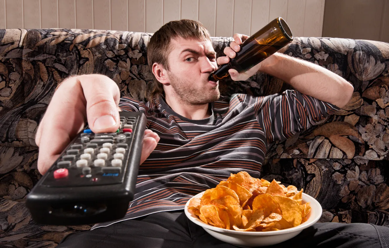 Photo wallpaper food, beer, remote control