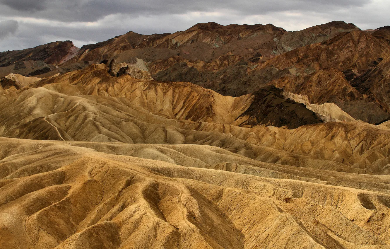 Photo wallpaper landscape, mountains, Death Valley, National Park