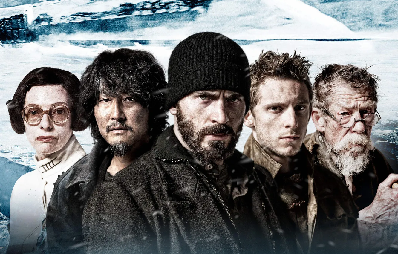 Photo wallpaper fiction, poster, Chris Evans, Chris Evans, Jamie Bell, Tilda Swinton, Snowpiercer, John Hurt