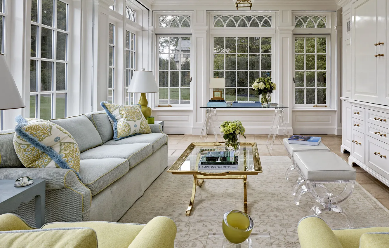 Photo wallpaper design, style, room, interior, chair, sofa, living room