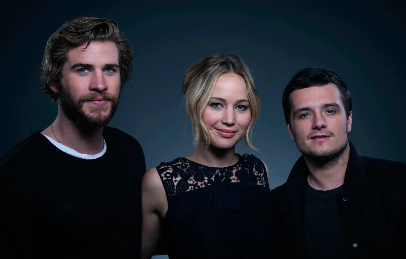 Photo wallpaper Jennifer Lawrence, The hunger games, The Hunger Games, Josh Hutcherson, Liam Hemsworth, the main role