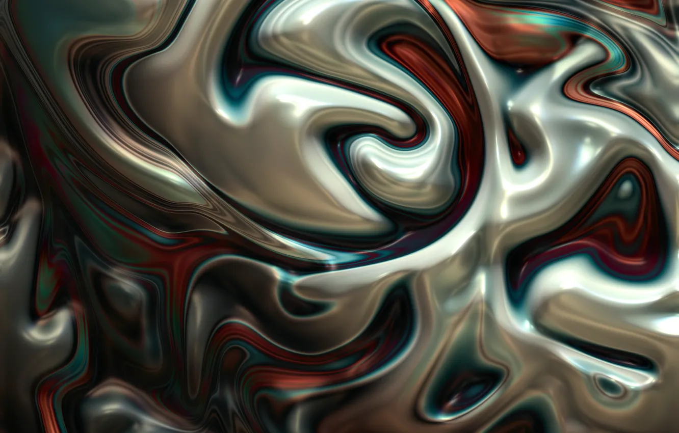 Photo wallpaper line, metal, abstraction, metallic, plasma, melting, diffusion, mixing