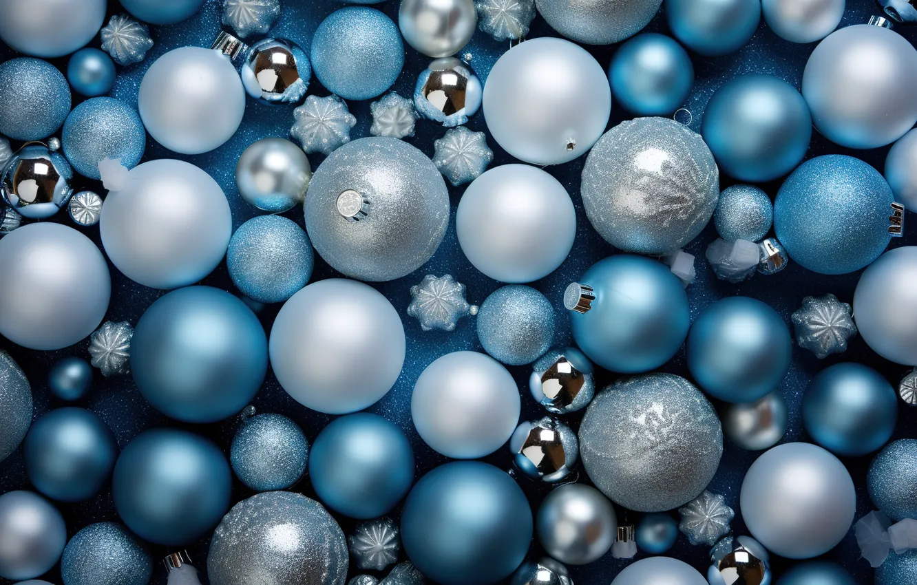 Photo wallpaper background, balls, new year, Christmas, Christmas, balls, texture, blue