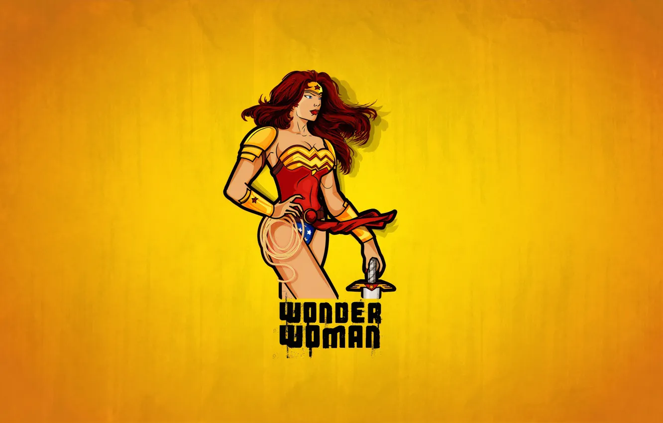 Photo wallpaper Minimalism, Wonder Woman, Wonder woman, Minimals
