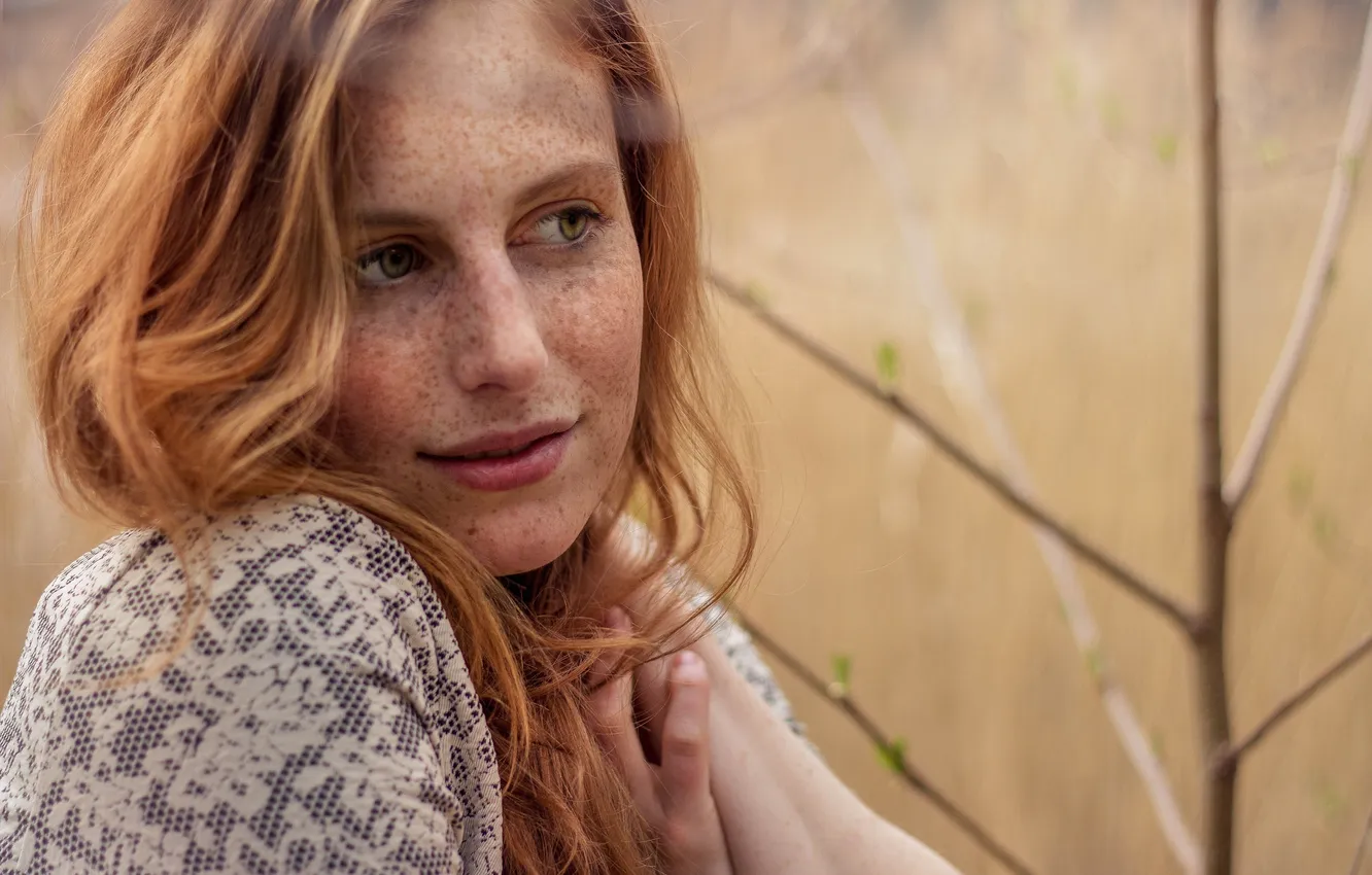 Photo wallpaper look, girl, portrait, Marilla