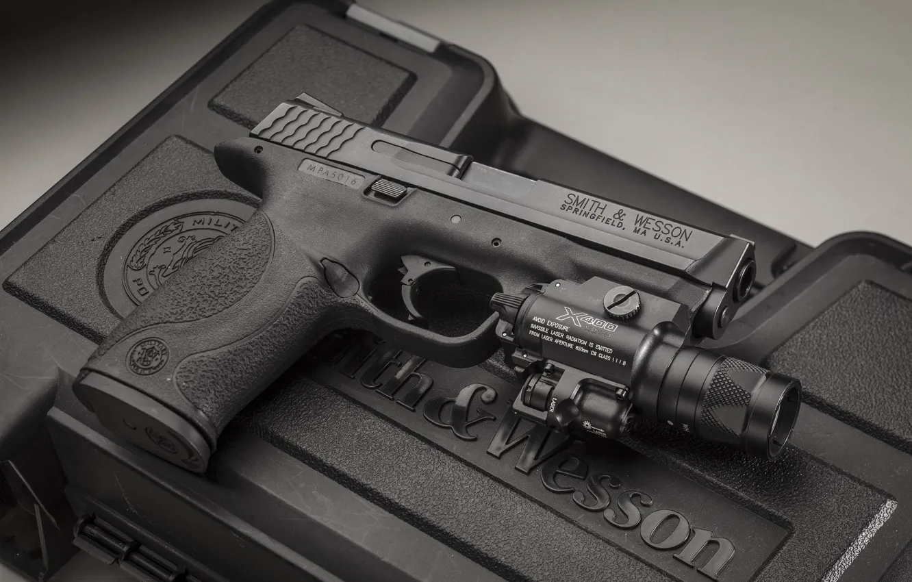 Photo wallpaper gun, pistol, black, handgun, case