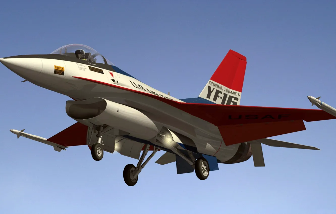 Photo wallpaper fighter, F-16, Fighting Falcon, "Fighting Falcon"