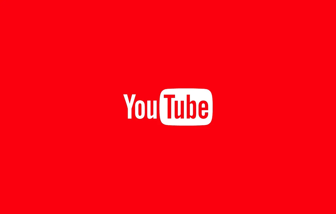 Photo wallpaper red, white, Logo, Youtube