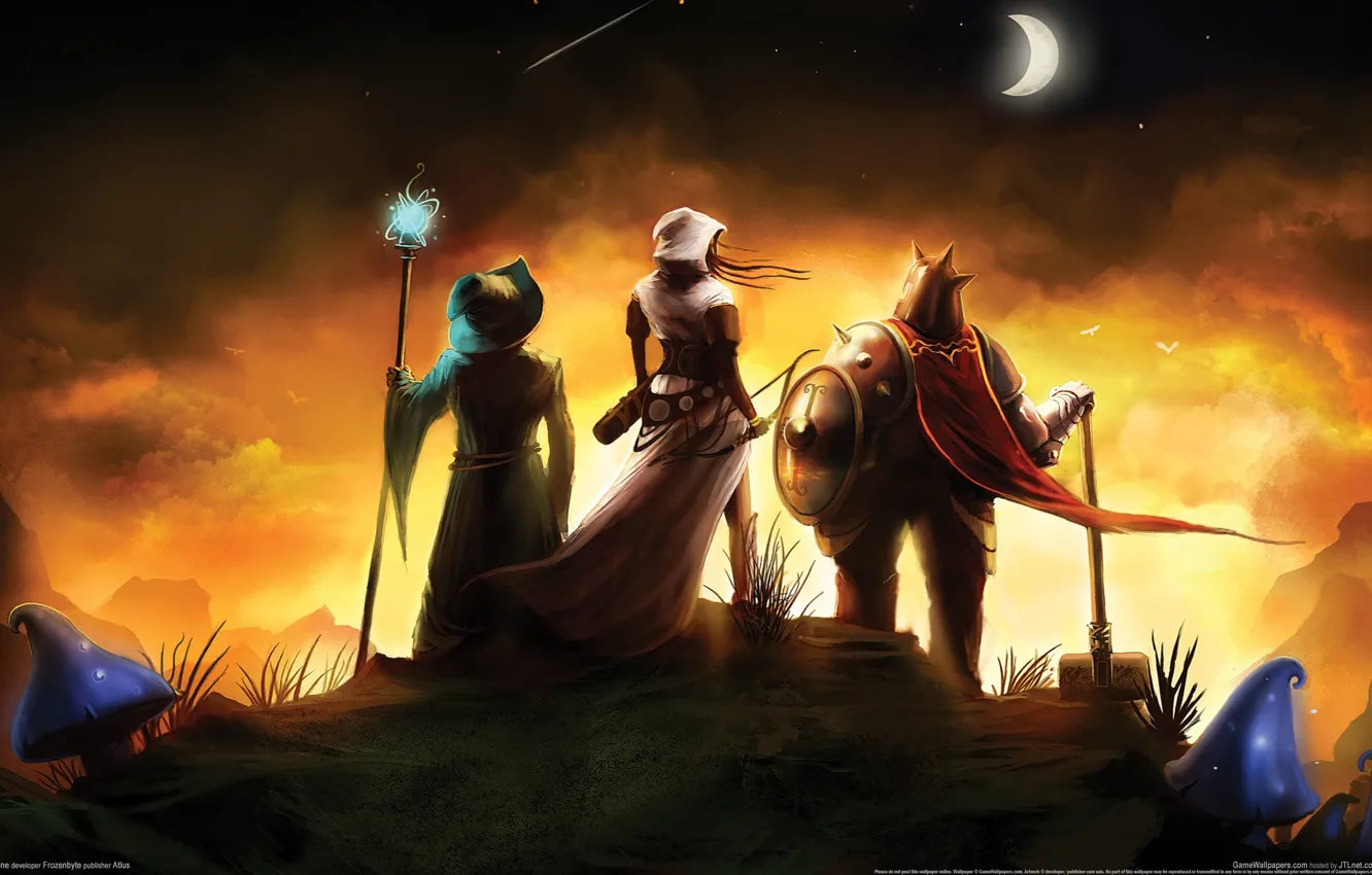 Photo wallpaper stars, the moon, hero, trine