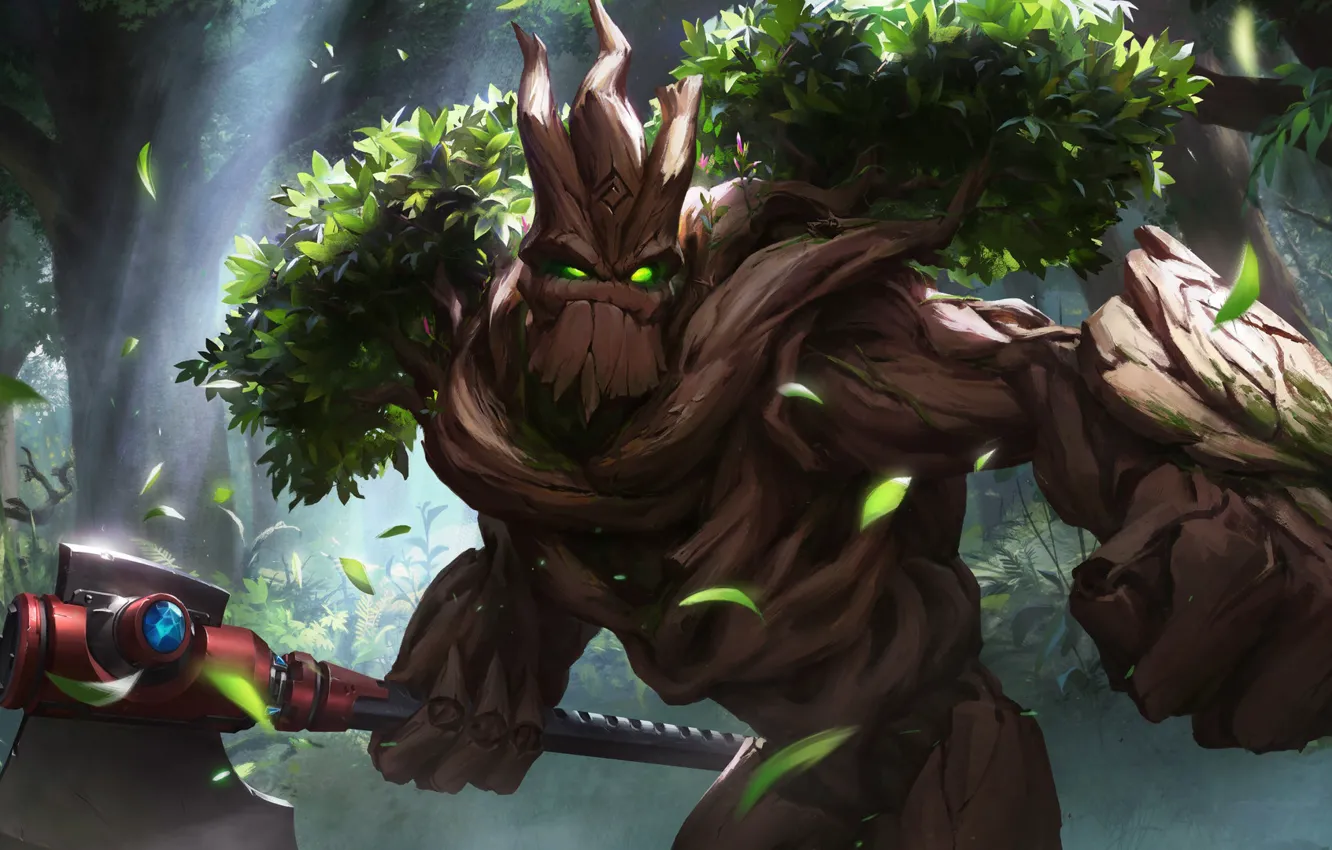 Photo wallpaper the game, hammer, fantasy, art, Grover, XiaoGuang Sun, Treebeard