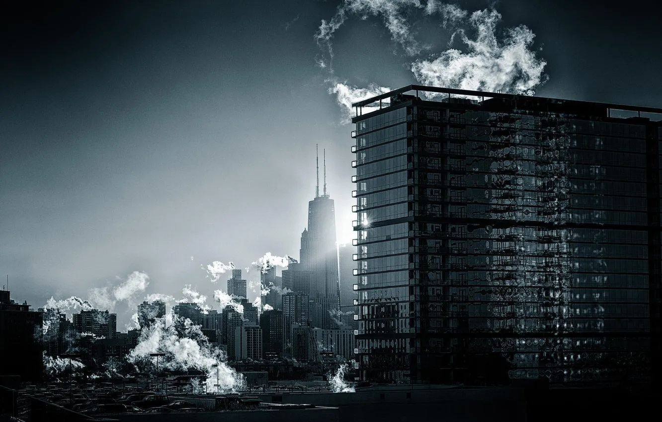 Photo wallpaper city, building, home, skyscrapers, USA, America, Chicago, Chicago