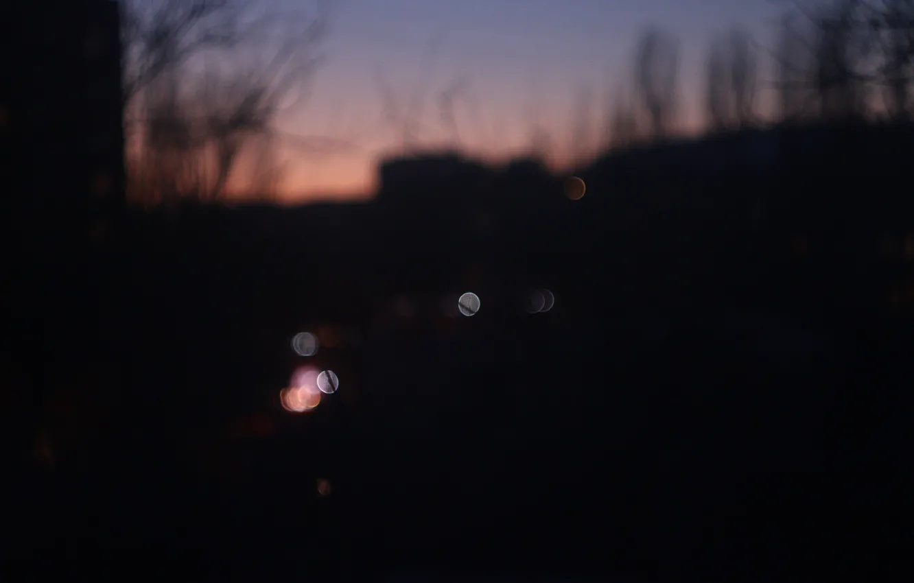 Photo wallpaper city, lights, sky, night, window