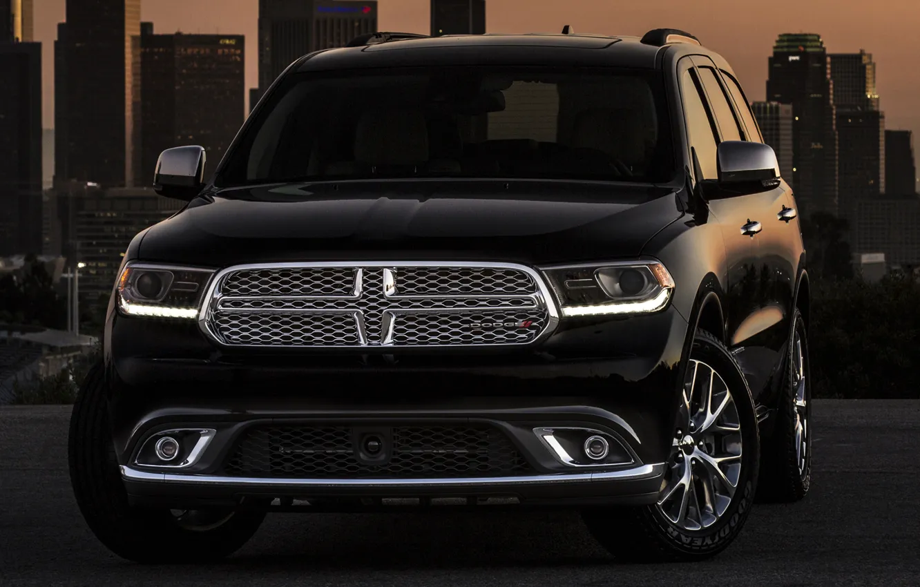 Photo wallpaper skyscrapers, Dodge, Durango, Jeep