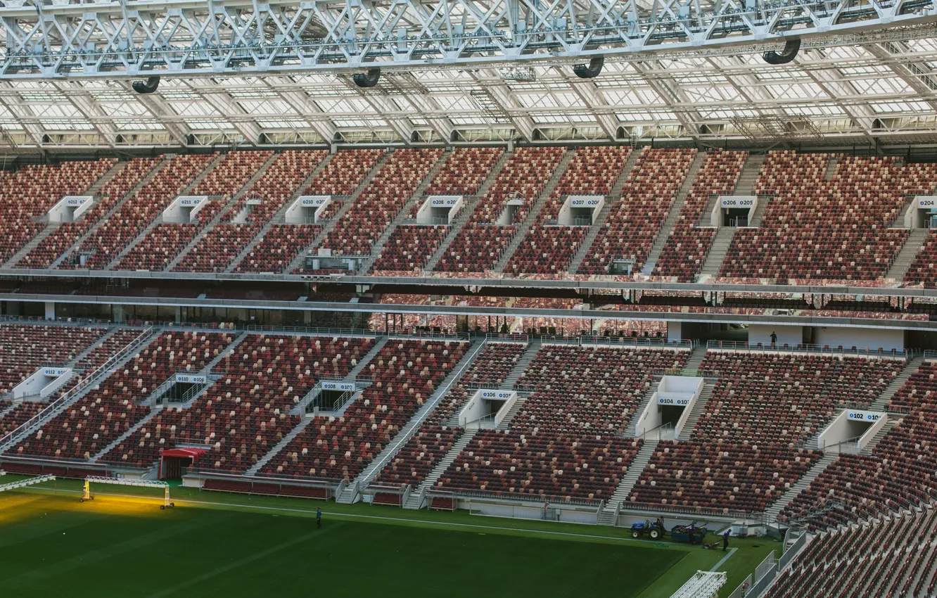 Photo wallpaper Sport, Football, Russia, Stadium, Tribune, Luzhniki, The Main Stadium, Stadium of the country