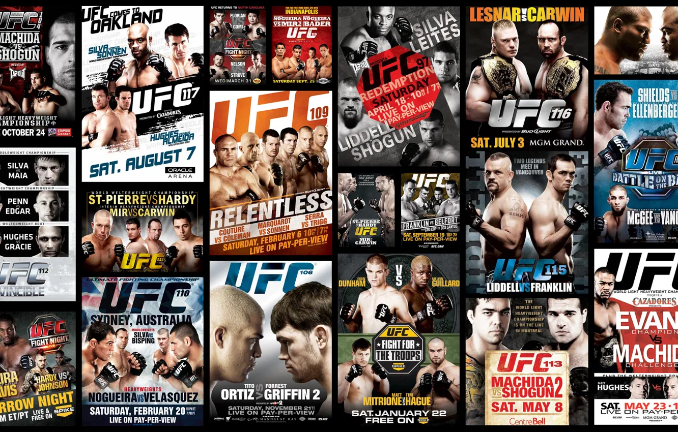 Photo wallpaper collage, fighter, poster, mma, ufc, mixed martial arts, Fighters
