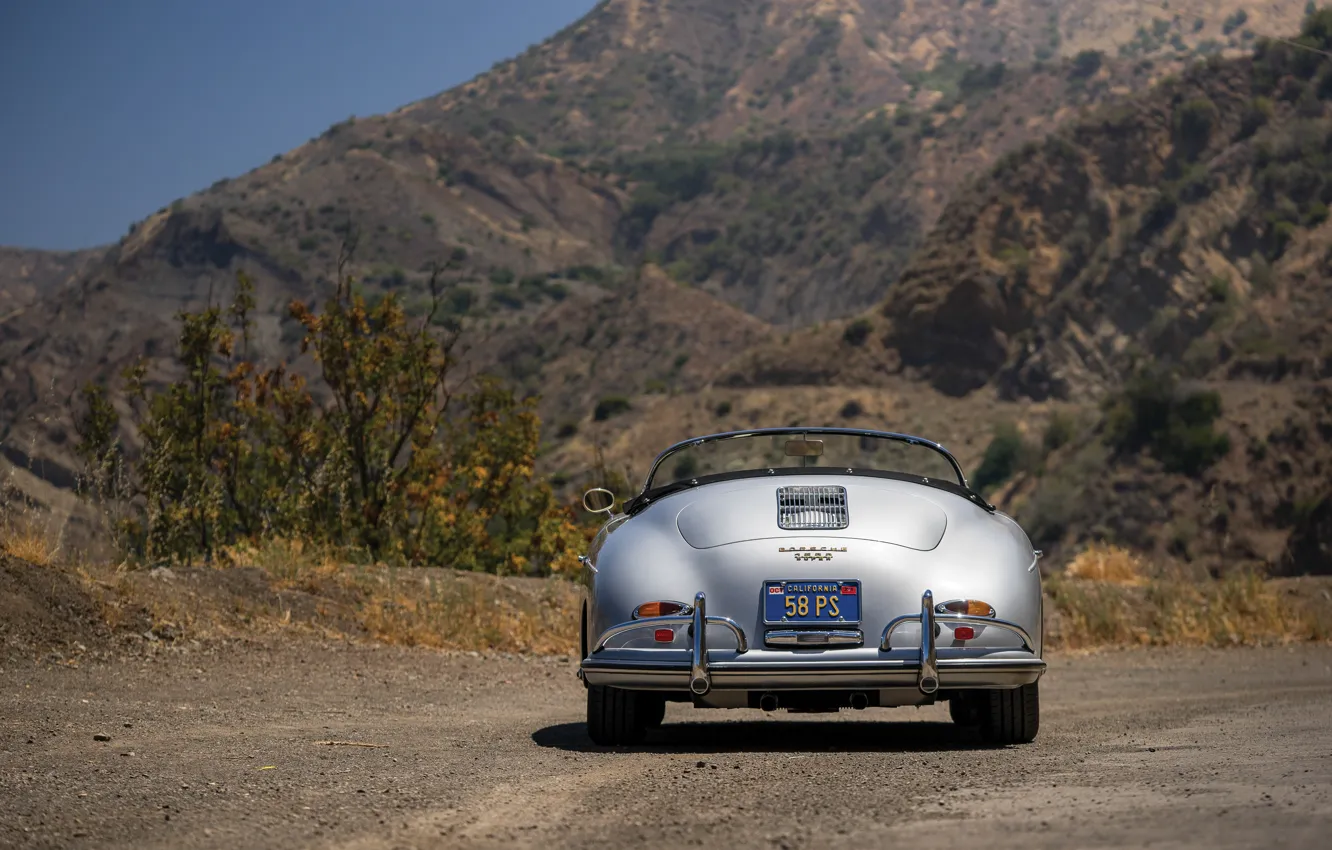 Photo wallpaper Porsche, rear, 1959, 356, Porsche 356A 1600 Super Speedster