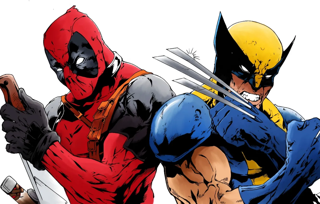 Photo wallpaper Wolverine, Wolverine, Deadpool, Marvel, Deadpool, By Echudin