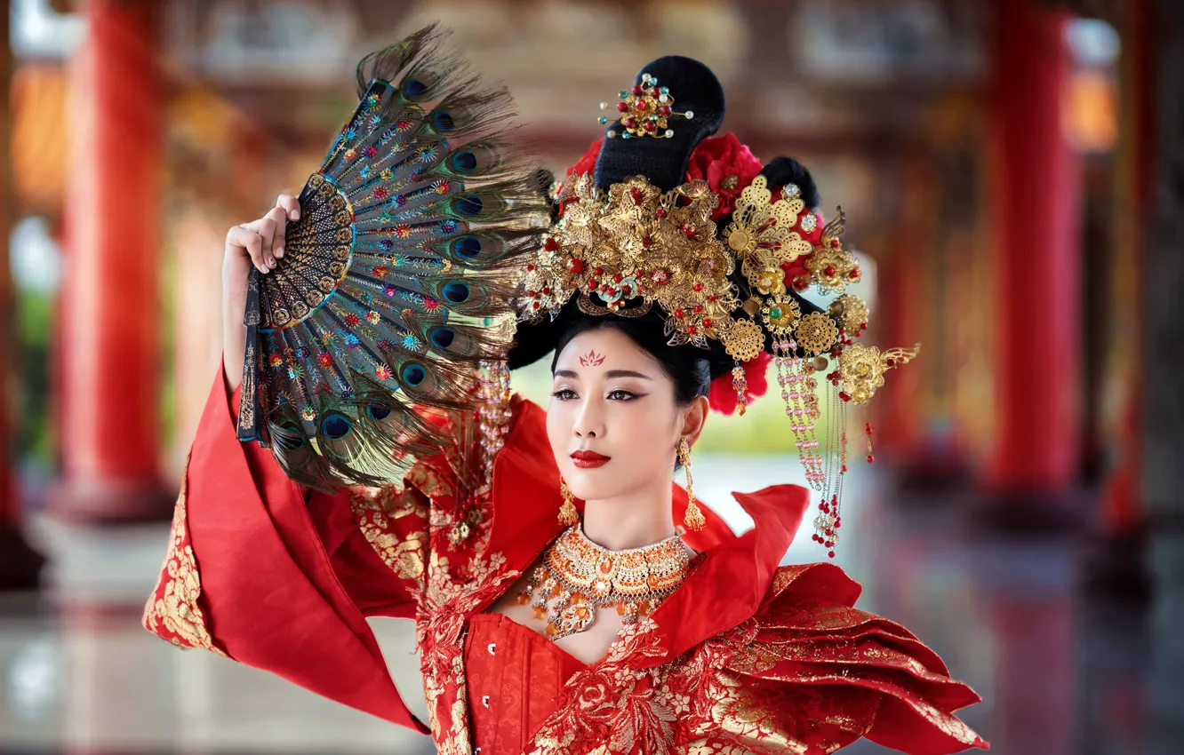 Photo wallpaper girl, style, Asian